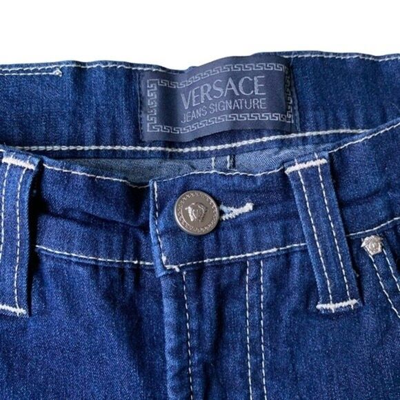 Versace Signature Ittierre Straight Leg Jeans Size 30 / It 44 - Picture 3 of 6